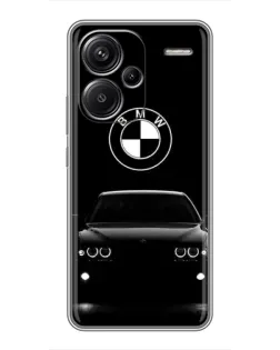 Чехол для Xiaomi Redmi Note 13 Pro Plus с картинкой «BMW — взгляд из темноты»