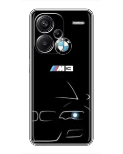 Чехол для Xiaomi Redmi Note 13 Pro Plus с картинкой «Минималистичный принт BMW M3»