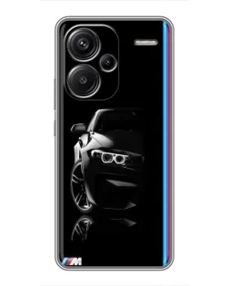 Чехол для Xiaomi Redmi Note 13 Pro Plus с картинкой «Силуэт BMW в темноте»
