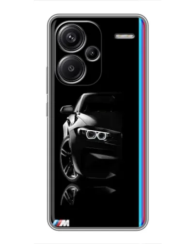 Чехол для Xiaomi Redmi Note 13 Pro Plus с картинкой «Силуэт BMW в темноте»