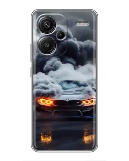 Чехол для Xiaomi Redmi Note 13 Pro Plus с картинкой «BMW в дыму»