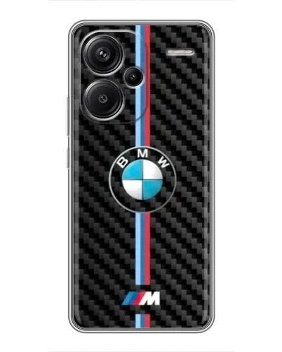 Чехол для Xiaomi Redmi Note 13 Pro Plus с картинкой «Эмблема BMW и карбон»