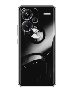 Чехол для Xiaomi Redmi Note 13 Pro Plus с картинкой «Эмблема BMW — макро»