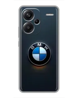 Чехол для Xiaomi Redmi Note 13 Pro Plus с картинкой «Логотип BMW — минимализм»