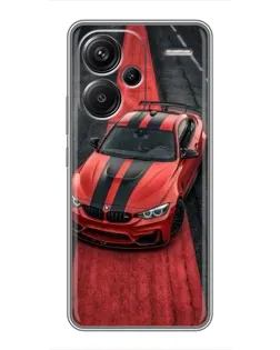 Чехол для Xiaomi Redmi Note 13 Pro Plus с картинкой «BMW на красной дорожке»
