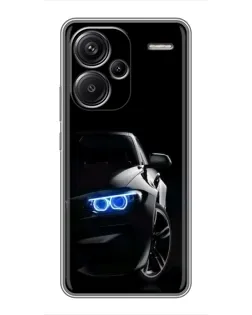 Чехол для Xiaomi Redmi Note 13 Pro Plus с картинкой «BMW — ночной взгляд»