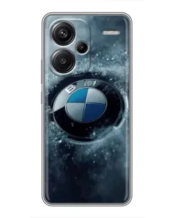 Чехол для Xiaomi Redmi Note 13 Pro Plus с картинкой «Логотип BMW — лед»