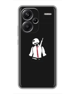 Чохол для Xiaomi Redmi Note 13 Pro Plus з картинкою «PUBG — силует воїна»