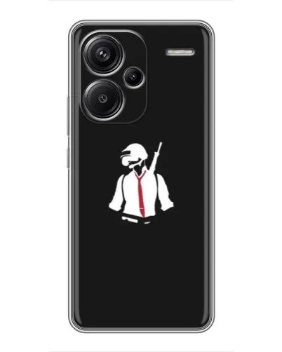 Чохол для Xiaomi Redmi Note 13 Pro Plus з картинкою «PUBG — силует воїна»