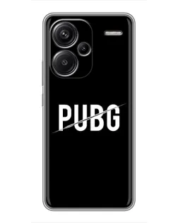 Чохол для Xiaomi Redmi Note 13 Pro Plus з картинкою «PUBG — білий логотип»