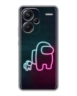 Чохол для Xiaomi Redmi Note 13 Pro Plus з картинкою «Among Us неон-арт»