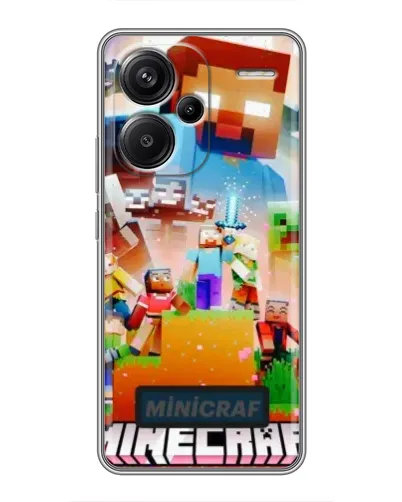 Чехол для Xiaomi Redmi Note 13 Pro Plus с картинкой «Minecraft герои игры» Чехол для Xiaomi Redmi Note 13 Pro Plus с картинкой «Minecraft герои игры»