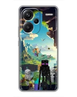 Чехол для Xiaomi Redmi Note 13 Pro Plus с картинкой «Эндермен в лесу»