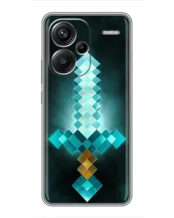 Чехол для Xiaomi Redmi Note 13 Pro Plus с картинкой «Алмазный меч неон»