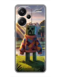Чехол для Xiaomi Redmi Note 13 Pro Plus с картинкой «Крипер в свитере»