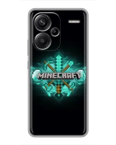 Чехол для Xiaomi Redmi Note 13 Pro Plus с картинкой «Minecraft Diamond лого» Чехол для Xiaomi Redmi Note 13 Pro Plus с картинкой «Minecraft Diamond лого»