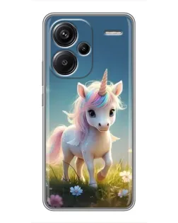 Чехол для Xiaomi Redmi Note 13 Pro Plus с картинкой «Единорог на поляне» Чехол для Xiaomi Redmi Note 13 Pro Plus с картинкой «Единорог на поляне»
