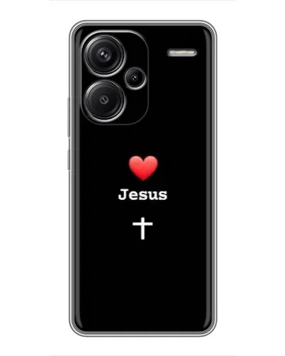 Чехол для Xiaomi Redmi Note 13 Pro Plus с картинкой «Сердце - Jesus»