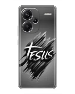 Чехол для Xiaomi Redmi Note 13 Pro Plus с картинкой «Надпись Jesus Graffiti»