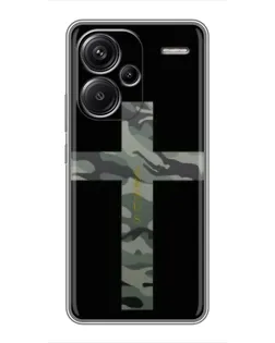 Чехол для Xiaomi Redmi Note 13 Pro Plus с картинкой «Милитари Крест»