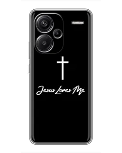 Чехол для Xiaomi Redmi Note 13 Pro Plus с картинкой «Иисус любит тебя»