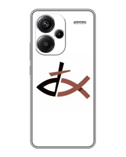 Чехол для Xiaomi Redmi Note 13 Pro Plus с картинкой «Рыба и крест»