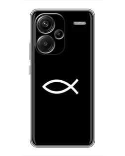 Чехол для Xiaomi Redmi Note 13 Pro Plus с картинкой «Символ рыбы Jesus» Чехол для Xiaomi Redmi Note 13 Pro Plus с картинкой «Символ рыбы Jesus»