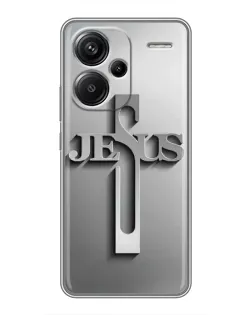 Чехол для Xiaomi Redmi Note 13 Pro Plus с картинкой «Металлический крест Jesus» Чехол для Xiaomi Redmi Note 13 Pro Plus с картинкой «Металлический крест Jesus»