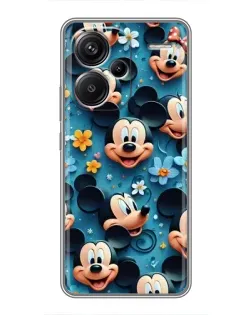 Чехол для Xiaomi Redmi Note 13 Pro Plus с картинкой «Паттерн Микки и Минни»
