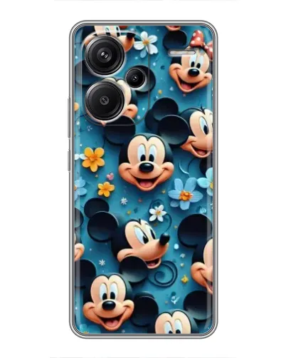 Чехол для Xiaomi Redmi Note 13 Pro Plus с картинкой «Паттерн Микки и Минни»