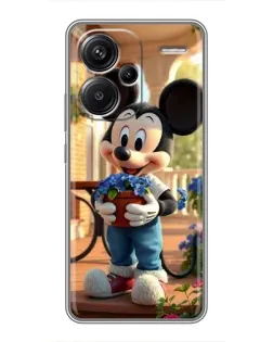 Чехол для Xiaomi Redmi Note 13 Pro Plus с картинкой «Микки садовод»