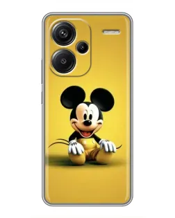 Чехол для Xiaomi Redmi Note 13 Pro Plus с картинкой «Микки на желтом»