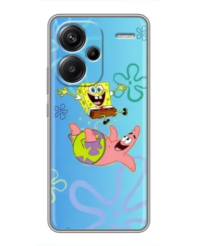 Чехол для Xiaomi Redmi Note 13 Pro Plus с картинкой «Спанч Боб и Патрик»