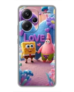 Чехол для Xiaomi Redmi Note 13 Pro Plus с картинкой «Губка Боб Патрик»