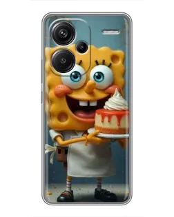 Чехол для Xiaomi Redmi Note 13 Pro Plus с картинкой «Повар Спанч Боб»