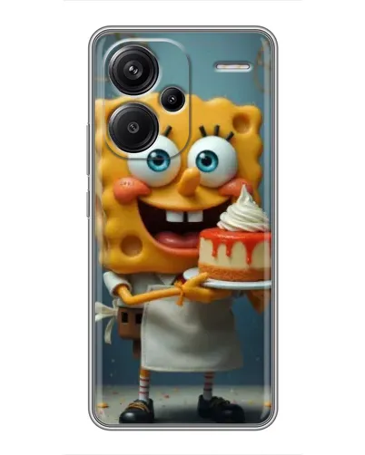 Чехол для Xiaomi Redmi Note 13 Pro Plus с картинкой «Повар Спанч Боб»