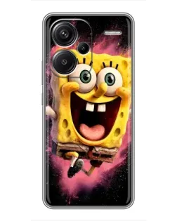 Чехол для Xiaomi Redmi Note 13 Pro Plus с картинкой «Взрывной Спанч Боб»