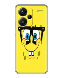 Чехол для Xiaomi Redmi Note 13 Pro Plus с картинкой «Минималистичный Спанч Боб»