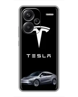 Чехол для Xiaomi Redmi Note 13 Pro Plus с картинкой «Tesla Model Y»