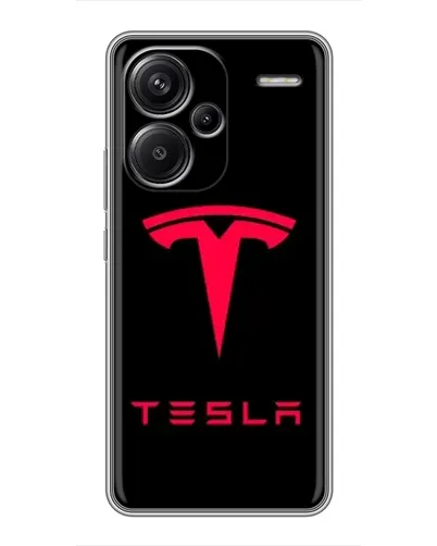 Чехол для Xiaomi Redmi Note 13 Pro Plus с картинкой «Tesla Red Logo»