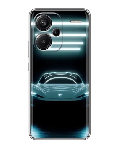 Чехол для Xiaomi Redmi Note 13 Pro Plus с картинкой «Tesla в неоне»