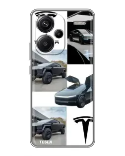 Чехол для Xiaomi Redmi Note 13 Pro Plus с картинкой «Коллаж Cybertruck Tesla»