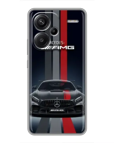 Чехол для Xiaomi Redmi Note 13 Pro Plus с картинкой «Mercedes — белый карбон»