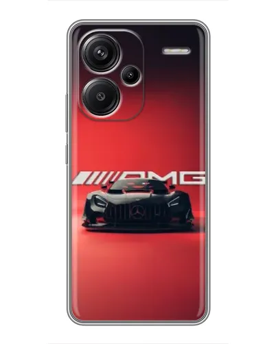 Чехол для Xiaomi Redmi Note 13 Pro Plus с картинкой «Mercedes AMG — красная линия»