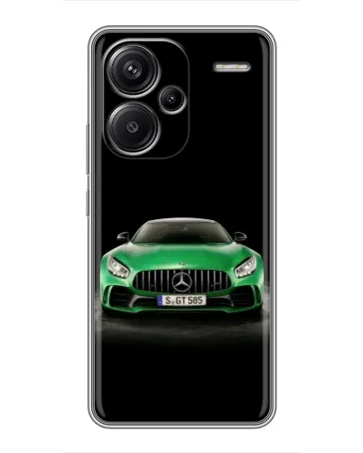 Чехол для Xiaomi Redmi Note 13 Pro Plus с картинкой «Mercedes — неоновый лого»