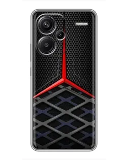 Чехол для Xiaomi Redmi Note 13 Pro Plus с картинкой «Mercedes Carbon Grid»
