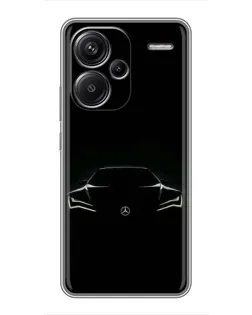 Чехол для Xiaomi Redmi Note 13 Pro Plus с картинкой «Mercedes — силуэт авто»