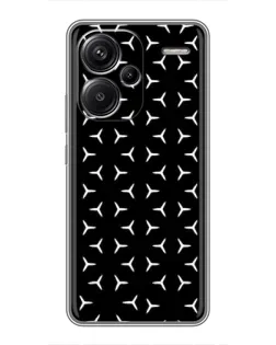 Чехол для Xiaomi Redmi Note 13 Pro Plus с картинкой «Mercedes паттерн звезд»