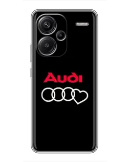 Чехол для Xiaomi Redmi Note 13 Pro Plus с картинкой «Логотип Audi Heart» Чехол для Xiaomi Redmi Note 13 Pro Plus с картинкой «Логотип Audi Heart»