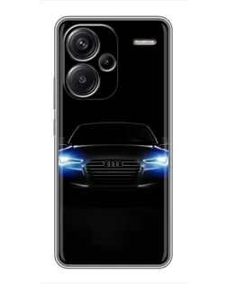 Чехол для Xiaomi Redmi Note 13 Pro Plus с картинкой «Audi в неоне»